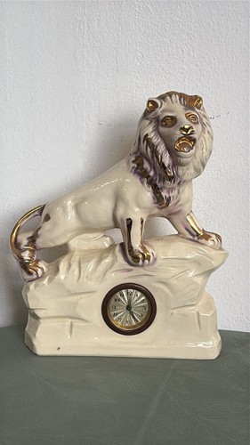 Leone orologio ceramica da - orologio, in